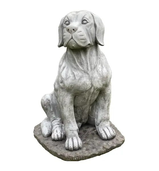 Product image 6 of the product “Henry - Dog, sitting 66cm H | cast stone ”